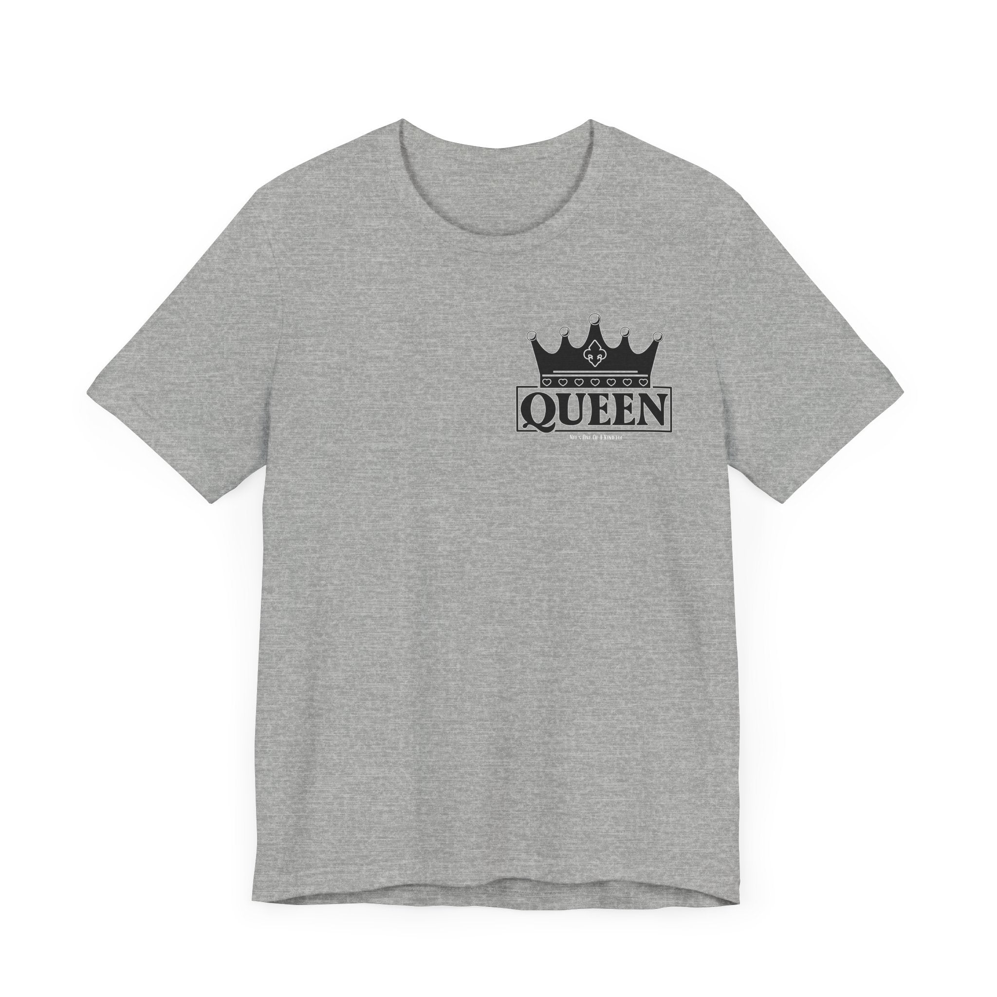 Queen with her King Valentine Casual Soft Unisex Jersey Crew Neck Short Sleeve Tee
